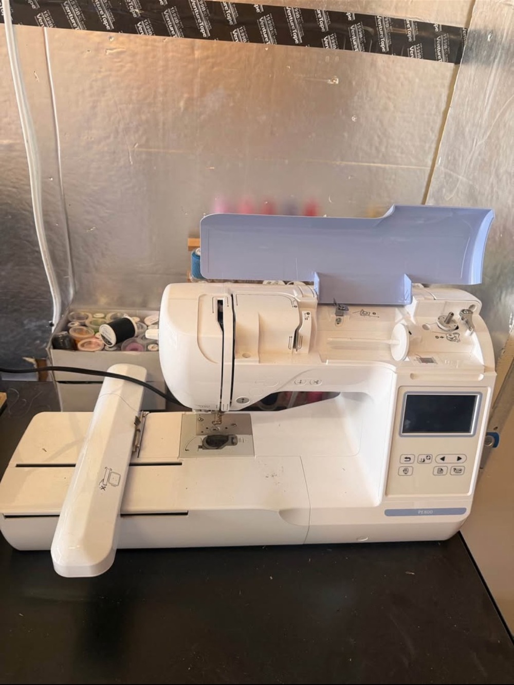Brother White Sewing & Embroidery Machine with Lavender Accents